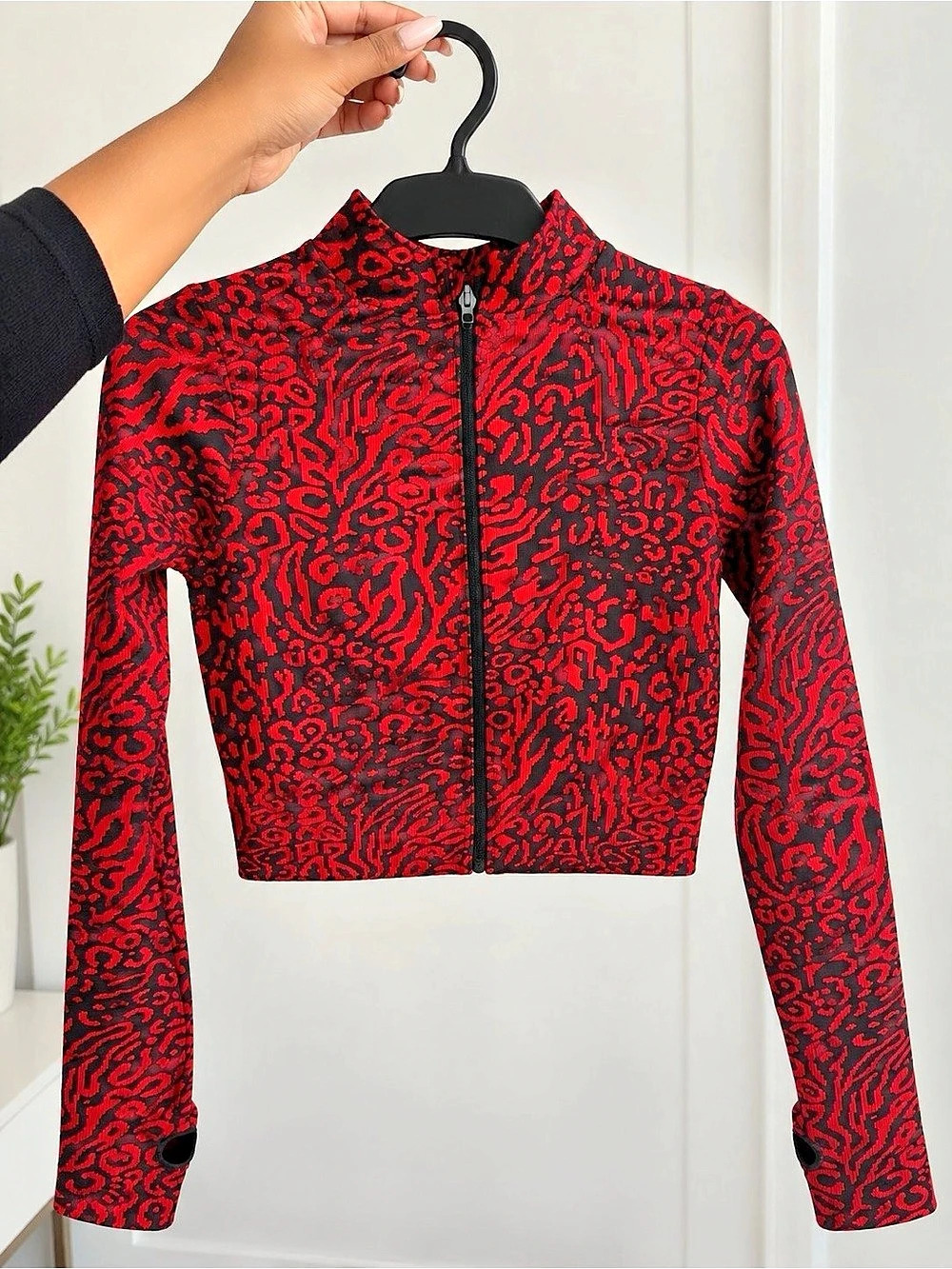 Red & Black Animal Print Two-Piece Matching Set - Picture 2 of 8